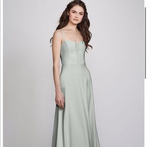 Theia Hunter Green Bridesmaid Dress